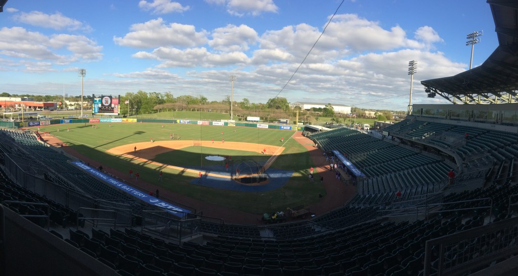 View of the Zephyr Field before the game